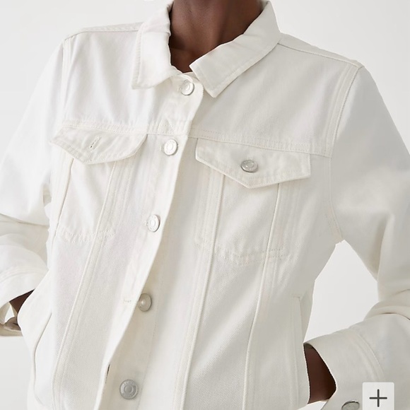 J. Crew White Jean Jacket - Picture 2 of 5